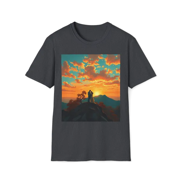 Support_Love_Sunset_T_Shirt_Couples_Graphic_Tee_Dark_Heather_Grey